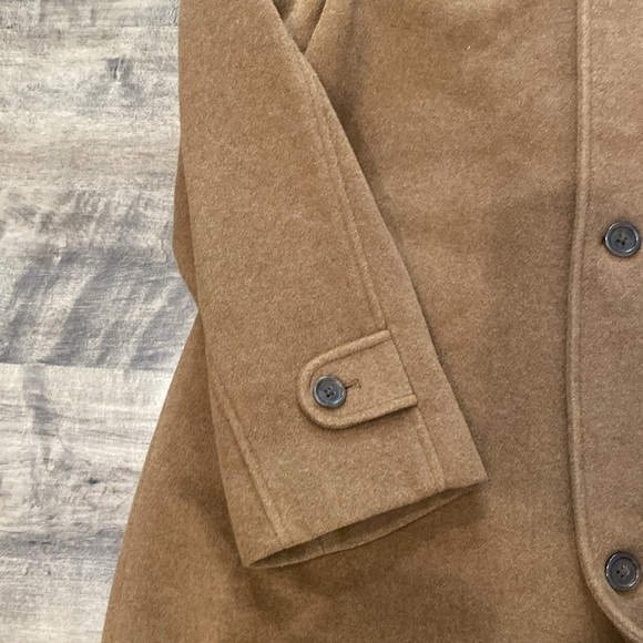 Pronto Uomo Men's Camel Cashmere Wool Blend Long Top Coat - Picture 5 of 11